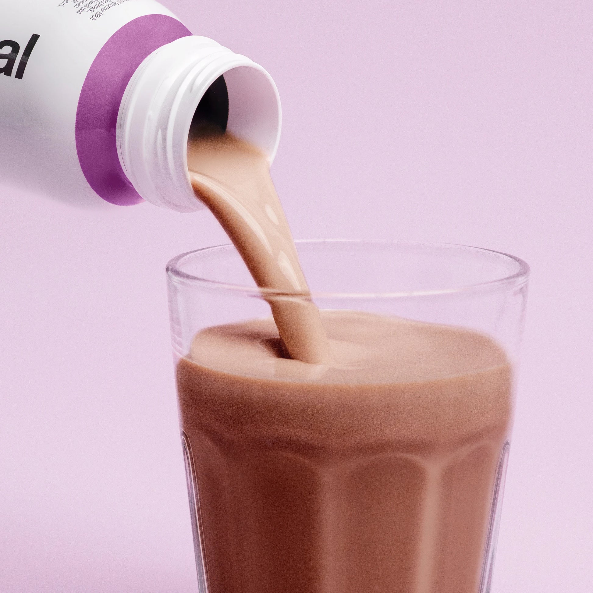 Nupo One Meal RTD Chocolate shake poured into glass