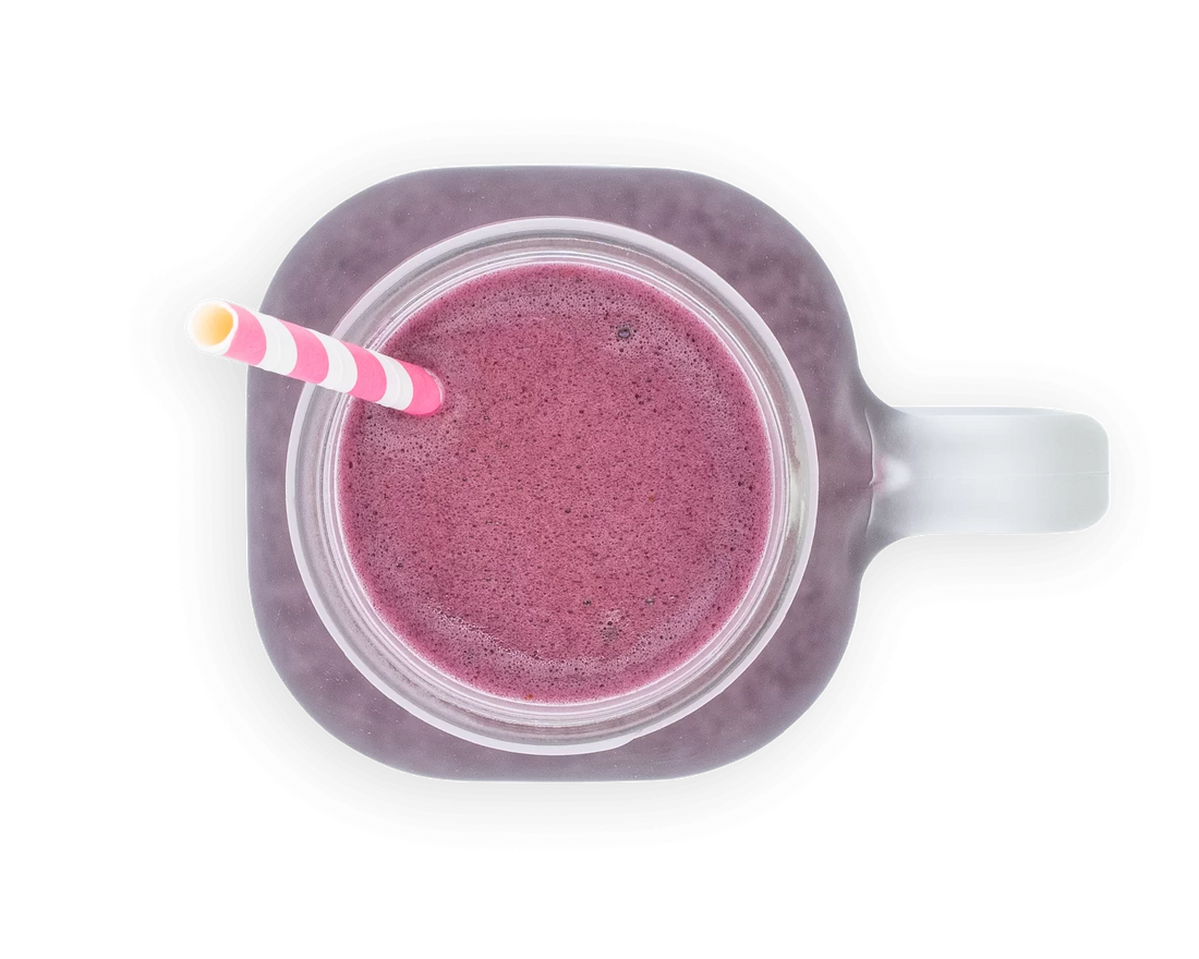 Diet Blueberry Raspberry shake – with added blueberries