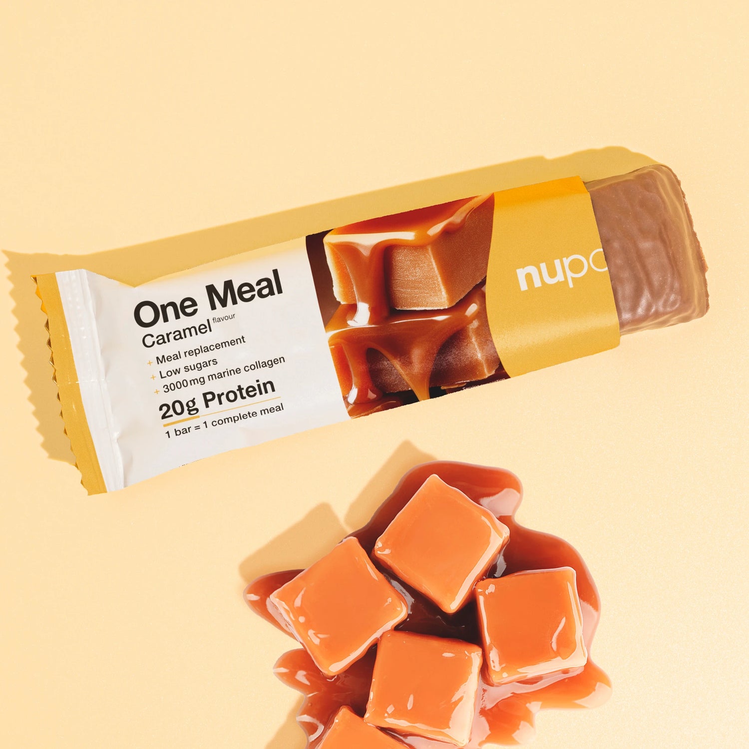 Nupo One Meal Bar Caramel bar with caramel filling