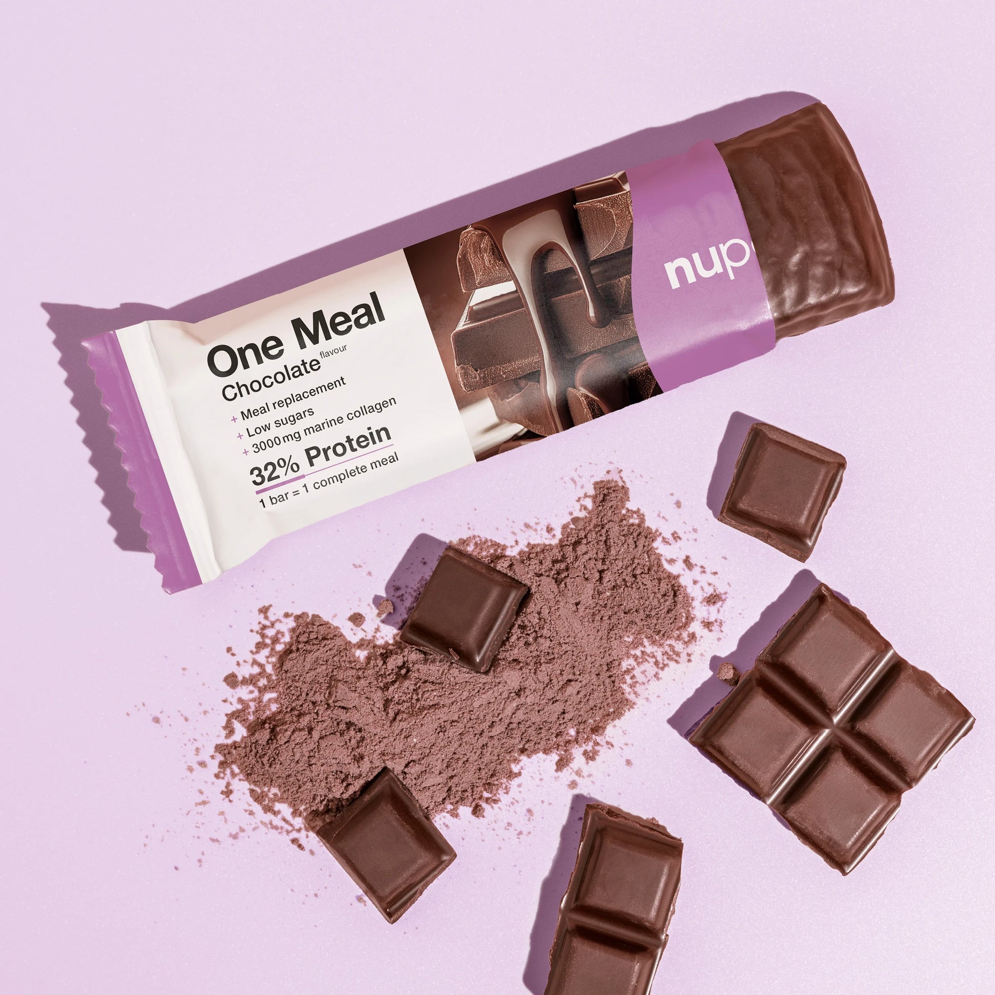 Nupo One Meal Bar Chocolate nutrition facts vitamins minerals