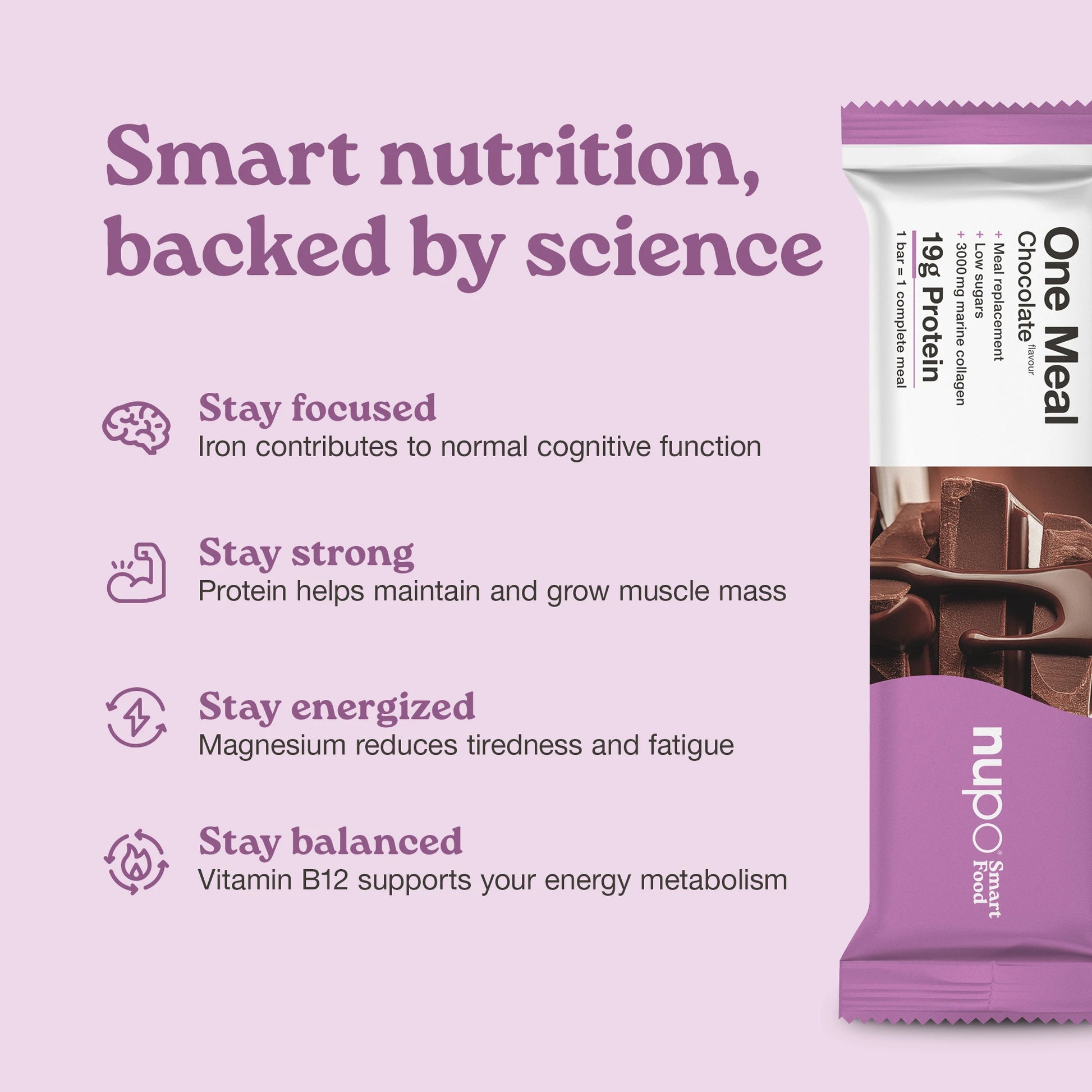 Nupo One Meal Bar Chocolate bar with cocoa filling