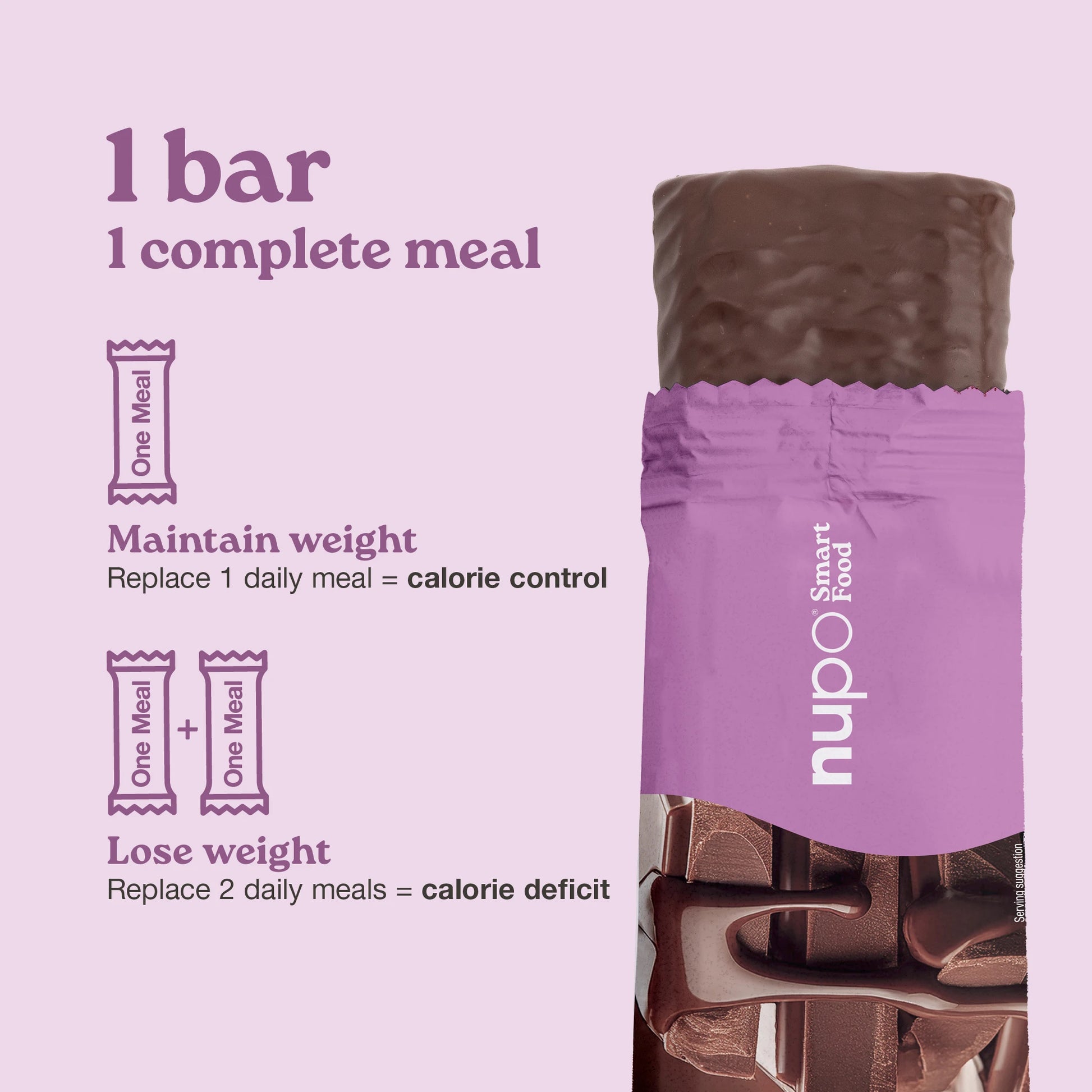 Nupo One Meal Bar Chocolate benefits high protein fiber