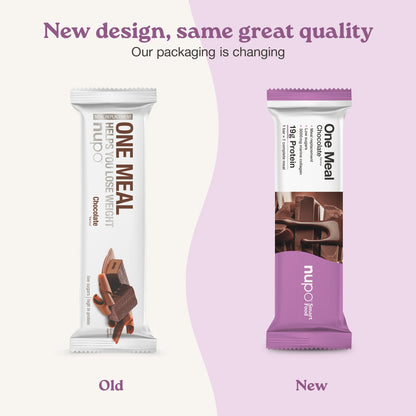 Nupo One Meal Bar Chocolate meal replacement bar upright
