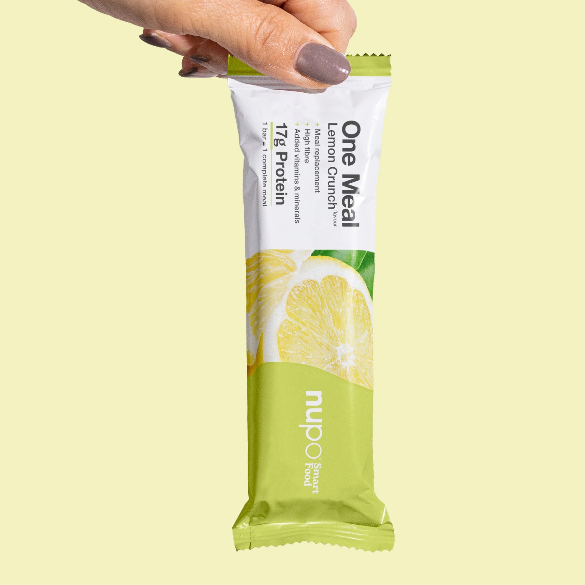 Nupo One Meal Bar Lemon Crunch nutrition facts vitamins minerals