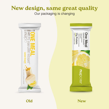 Nupo One Meal Bar Lemon Crunch meal replacement bar new design