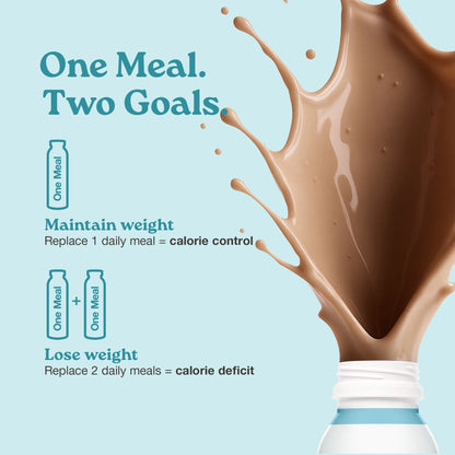 Nupo One Meal RTD Caffe Latte ready to drink bottle close-up