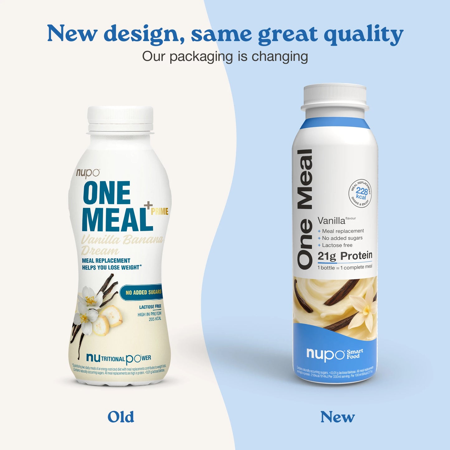 Nupo One Meal RTD Caffe Latte product and packaging display